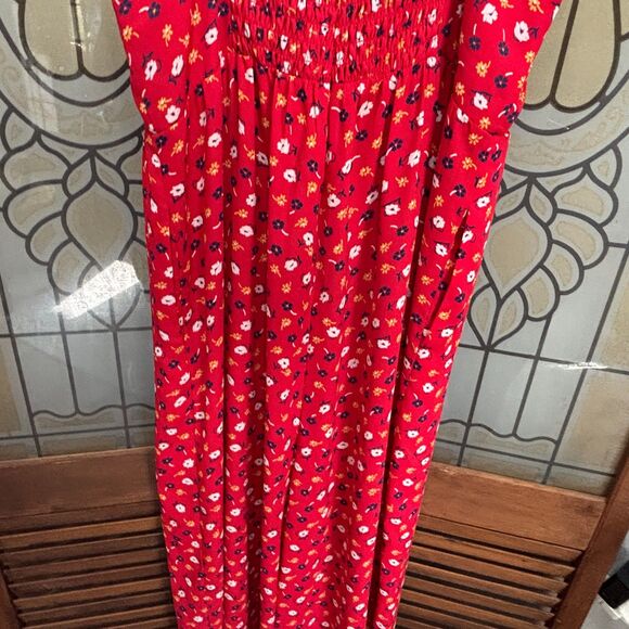 Madewell Tall Ruched Wide-Leg Jumpsuit in Prairie Posies Size 6 - Picture 7 of 10